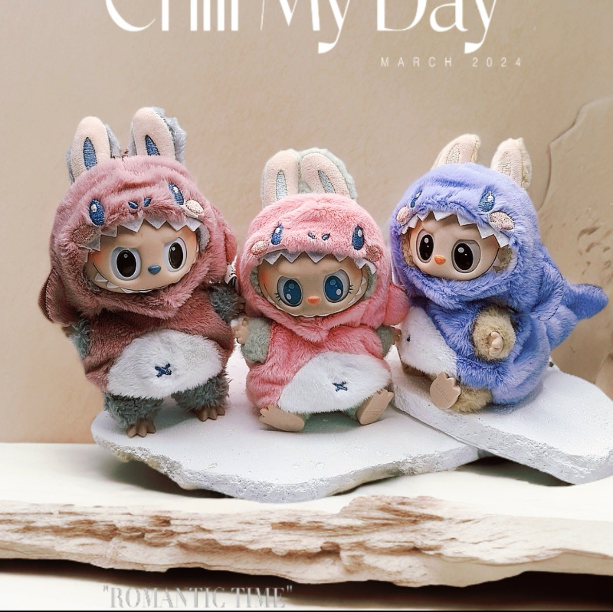 Labubu 1st-2nd Gen Sitting Party Doll Clothes | Macaron Style Outfit Set | Cute Apparel for Blind Box Figurines