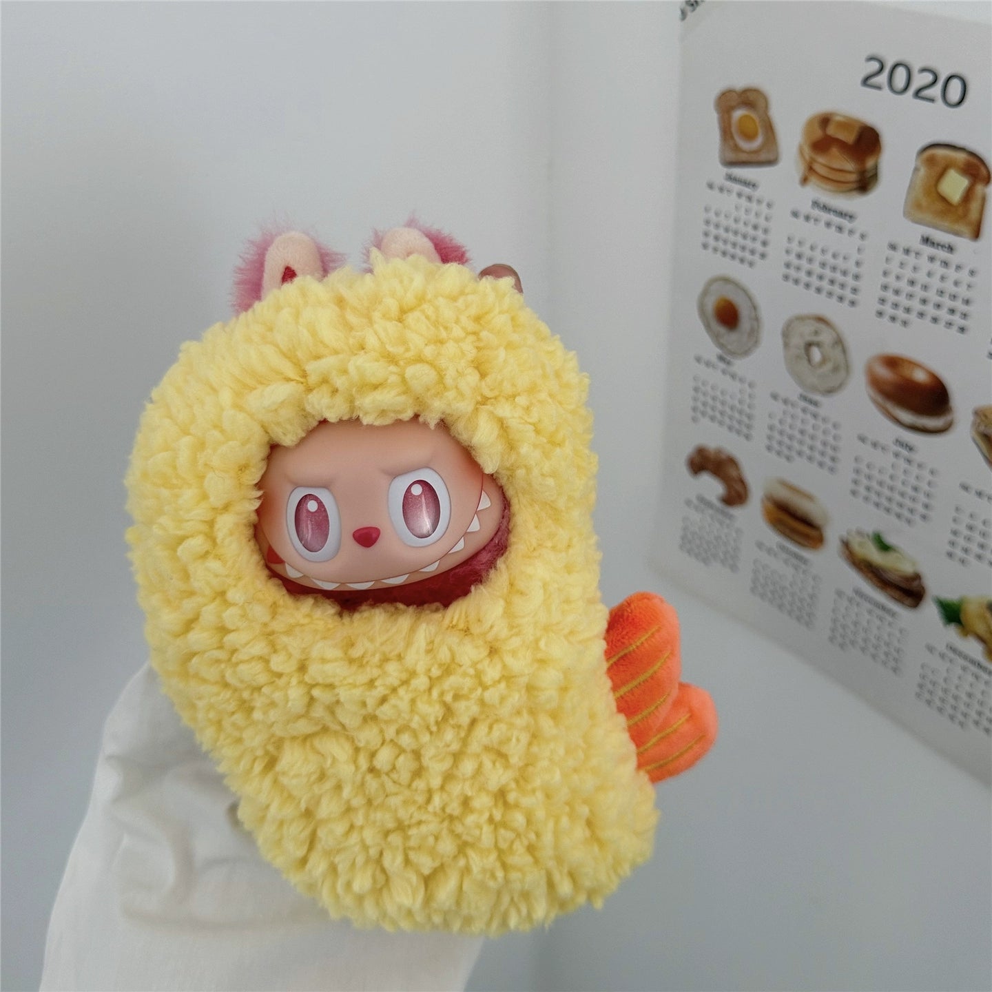 Labubu Fried shrimp Doll Clothes - Crunchy Texture Fabric + Bendable Tail (No Doll)