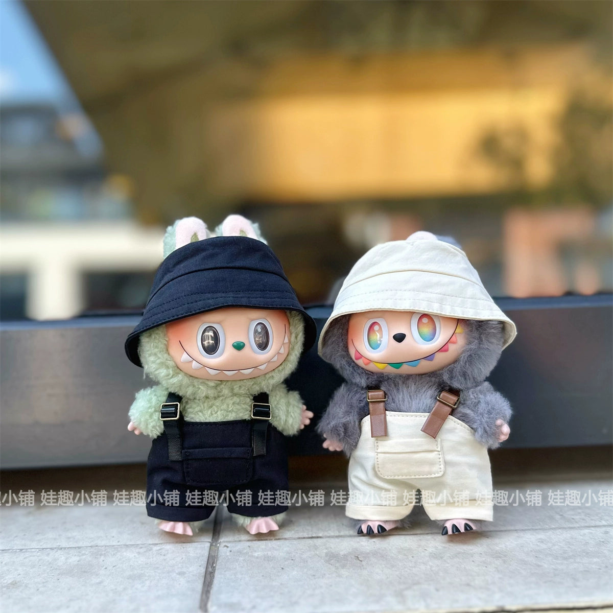 15-17cm Labubu Overalls Outfit - Series 1/2/3 Blind Box Keychain Change Clothes