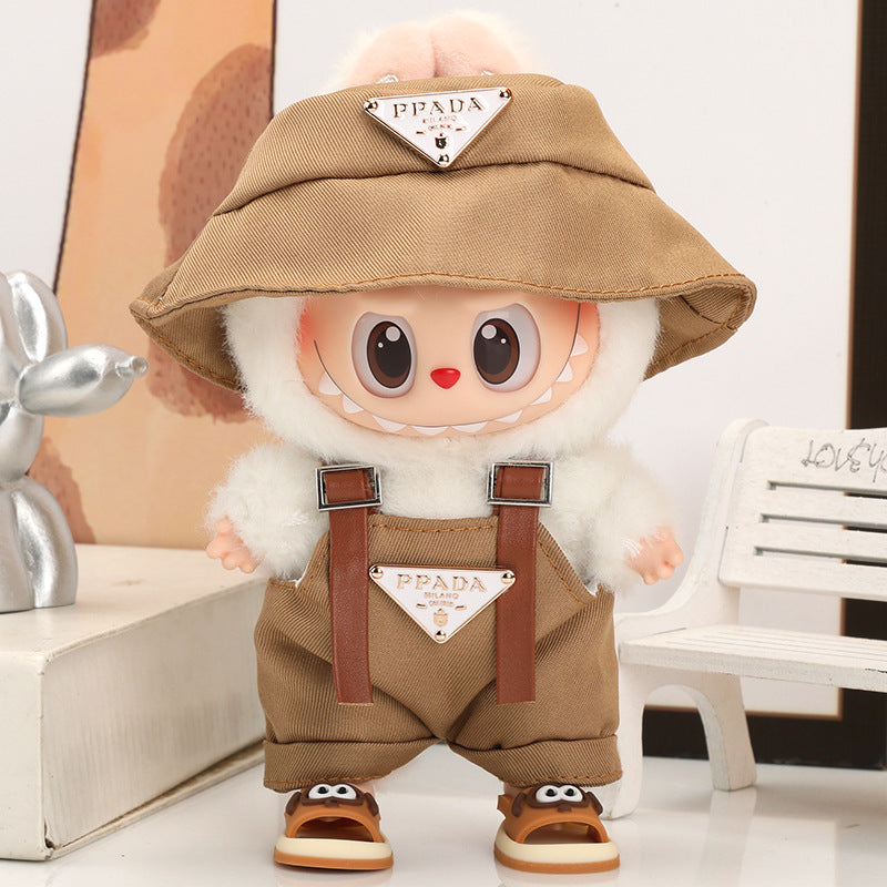 17cm Labubu Coca-Cola Outfit - Series 1/2/3 Vinyl Figure Clothes for Keychain Doll