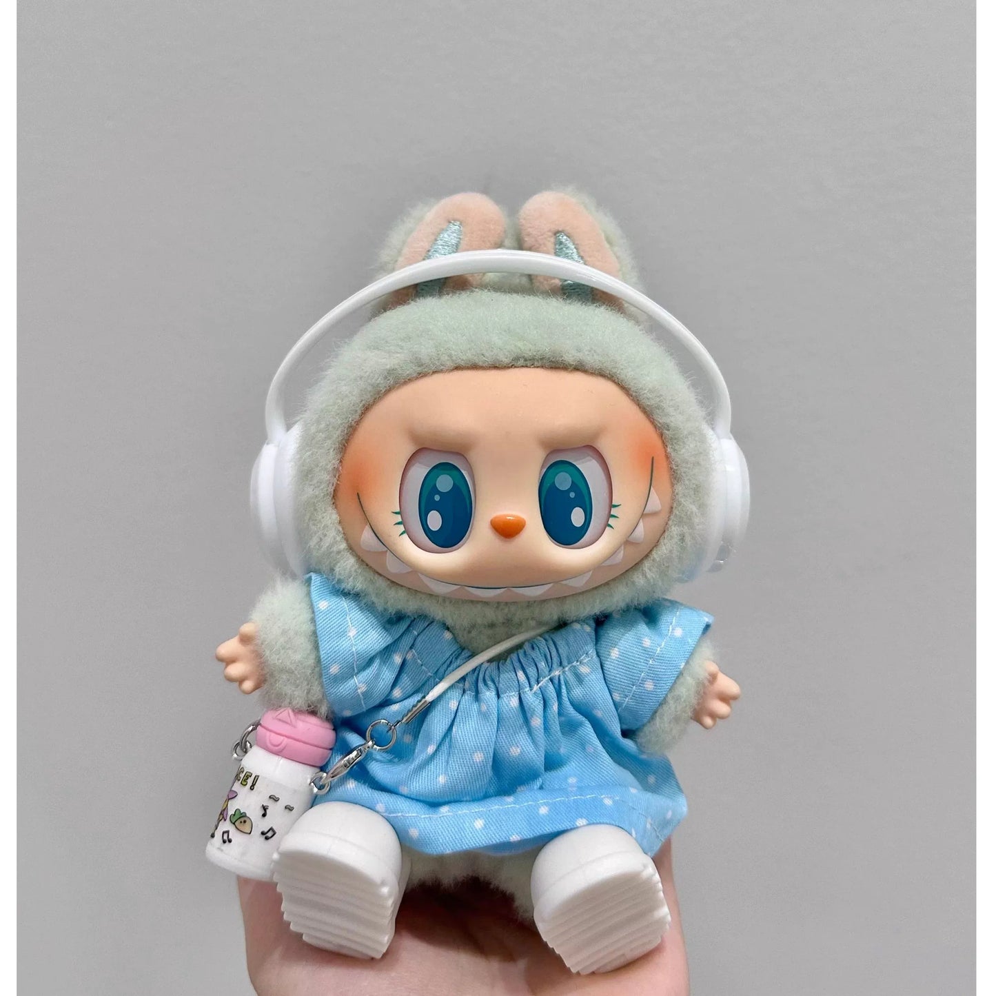 Mini LABUBU Phone Strap - Kawaii Vinyl Toy Pendant for Keychains & Bags
