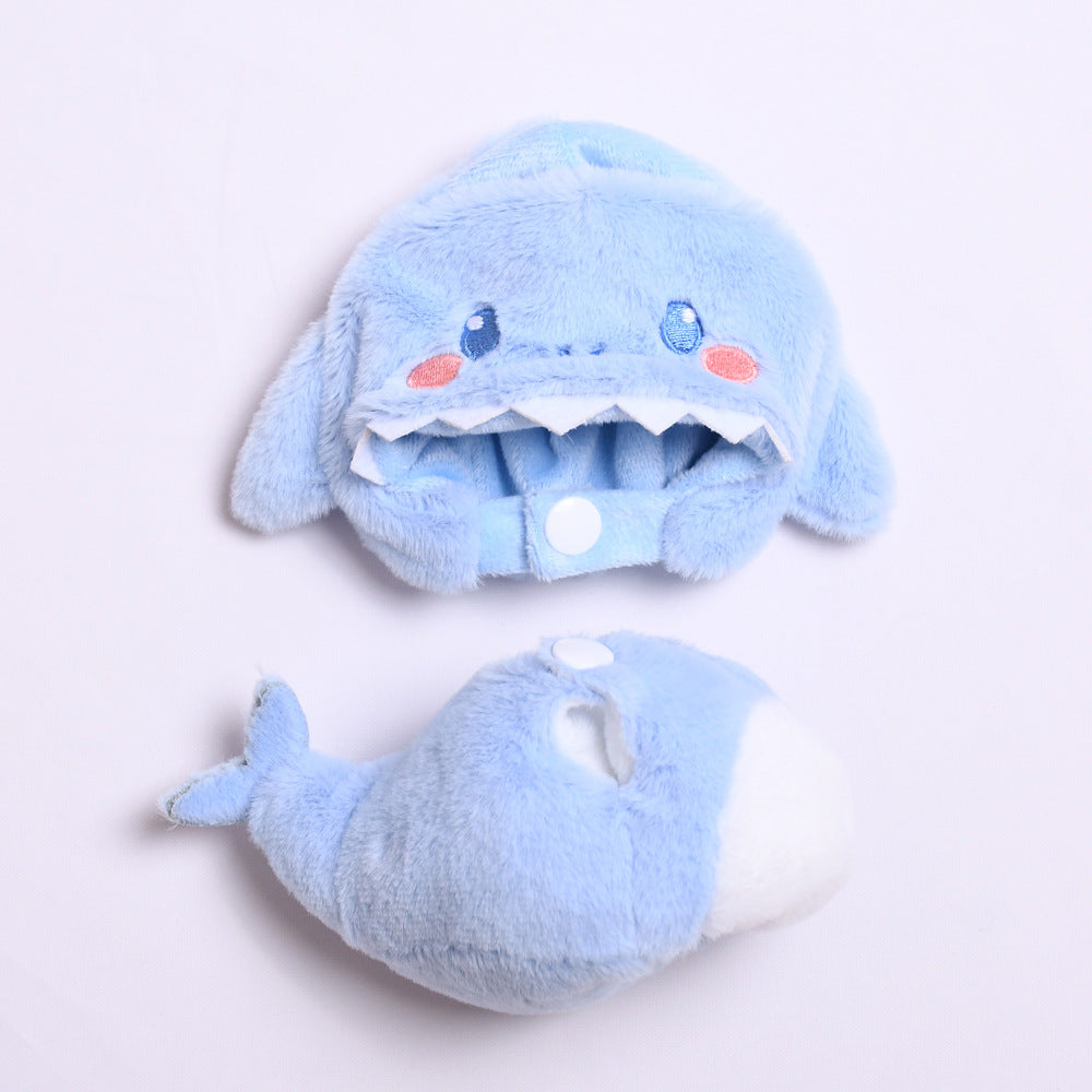 17cm Labubu 1st-2nd Gen Keychain Clothes Only | Multi-Animal Theme Replacement Outfit Set (Shrimp, Bee, Blue Shark, Green Dinosaur) for Vinyl/Plush Dolls