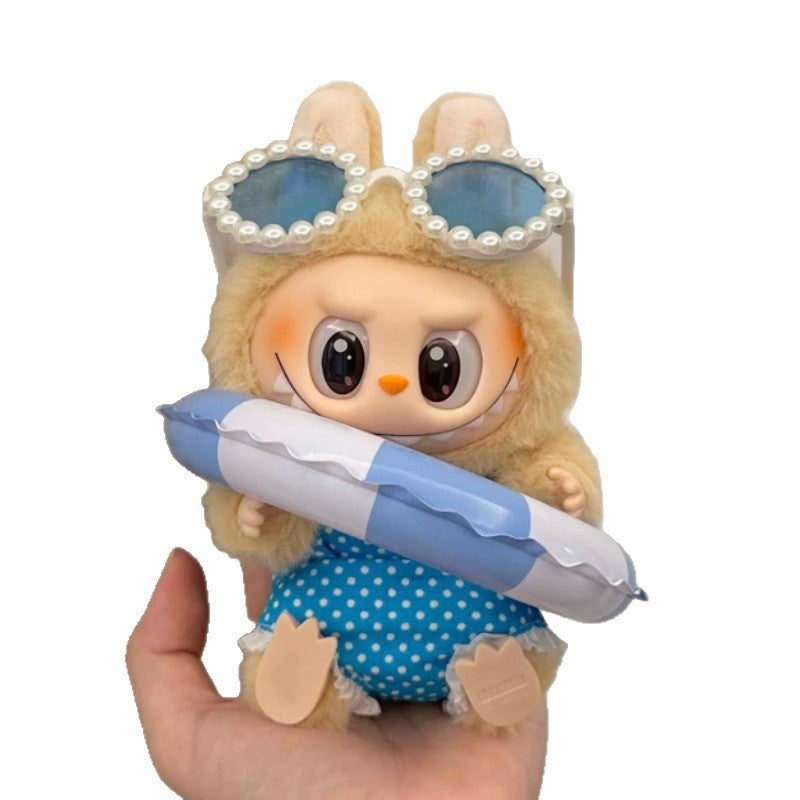 Labubu Gen 1-3 17cm Vinyl Doll Summer Bikini Vacation Set – Celebrate summer with retro-cool cola vibes!