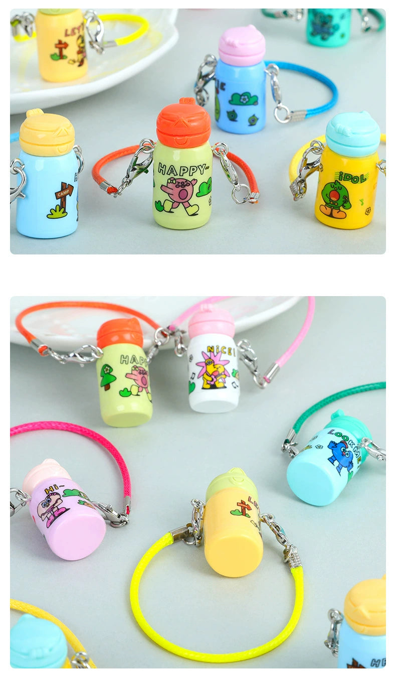 Miniature Thermos Charm Set – Lilliputian Lifelike Mini Items, Compact Portable Toy Pendant for Bags