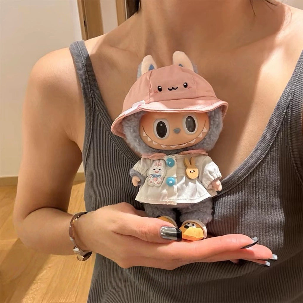 **Labubu x G-Dragon GD Concert Mint Green Outfit Set | Fits Gen 1-3 Macaron Vinyl Charms**
