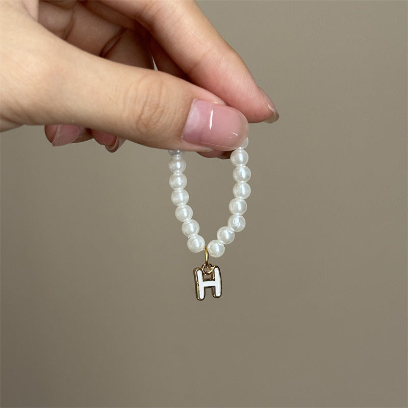 10.5cm Labubu 4th Gen Blind Box Mini Keychain Charms | 26-Letter Alphabet Pearl Necklace Accessory Set | Replacement Clothes Accessories for Collectible Vinyl/Plastic Dolls