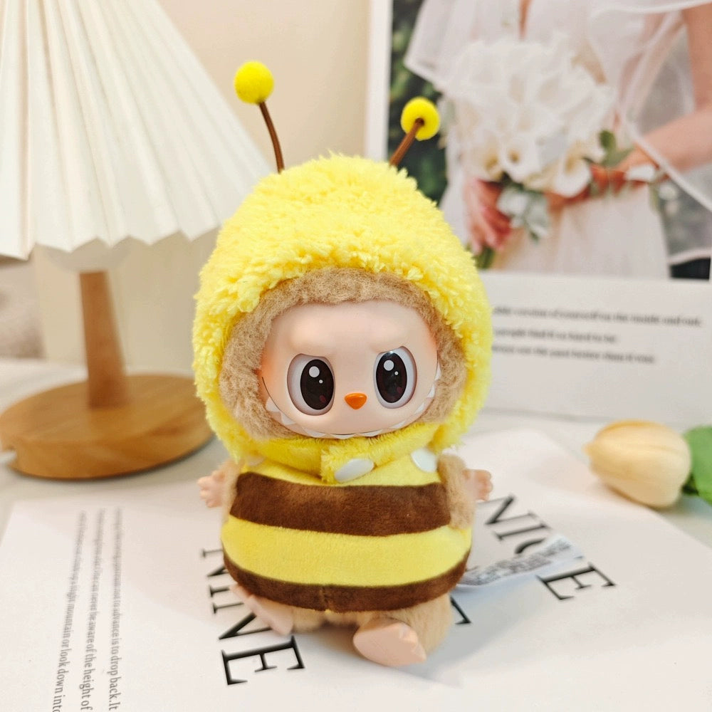 Labubu Gen 1 & 2 Doll Clothes: Sitting Party Series Overalls Set for Blind Box Charms (Clothes Only)