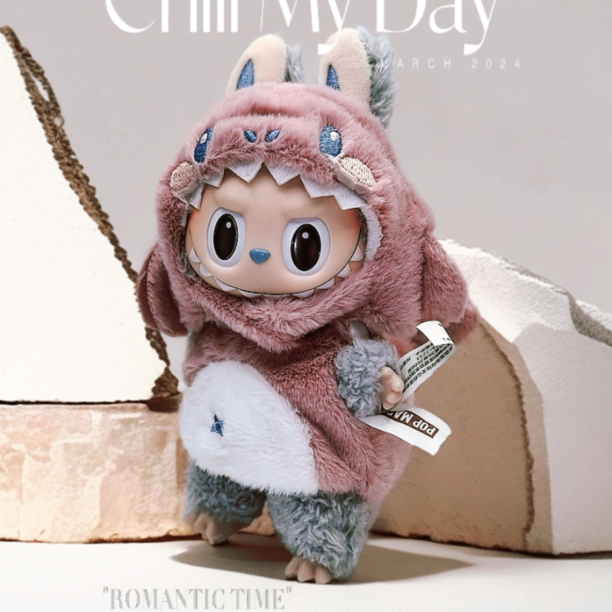 Labubu 1st-2nd Gen Sitting Party Doll Clothes | Macaron Style Outfit Set | Cute Apparel for Blind Box Figurines