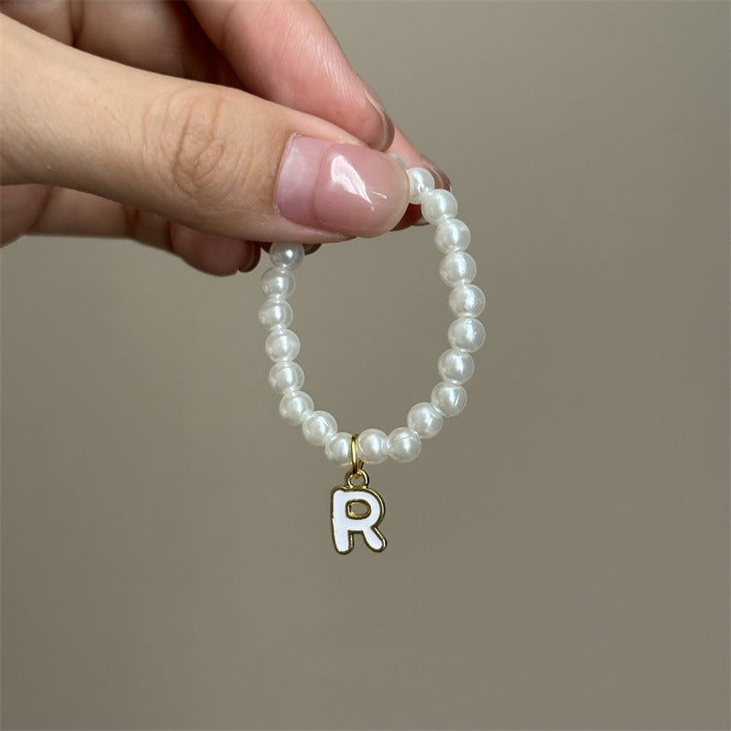 10.5cm Labubu 4th Gen Blind Box Mini Keychain Charms | 26-Letter Alphabet Pearl Necklace Accessory Set | Replacement Clothes Accessories for Collectible Vinyl/Plastic Dolls