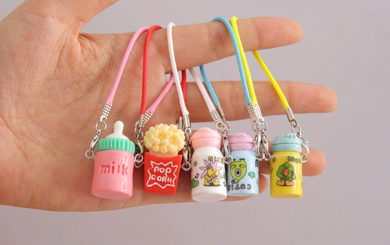 Mini Thermos Keychain - Cute Simulation Cup Pendant for DIY Backpack Room Decor