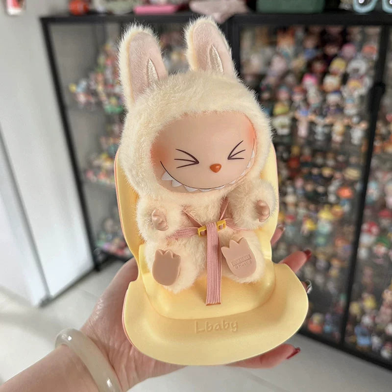 Labubu Vinyl Doll Compatible with Safety Seats | Car-Mounted Figurine, Vehicle Ornament & Car Air Vent Decoration