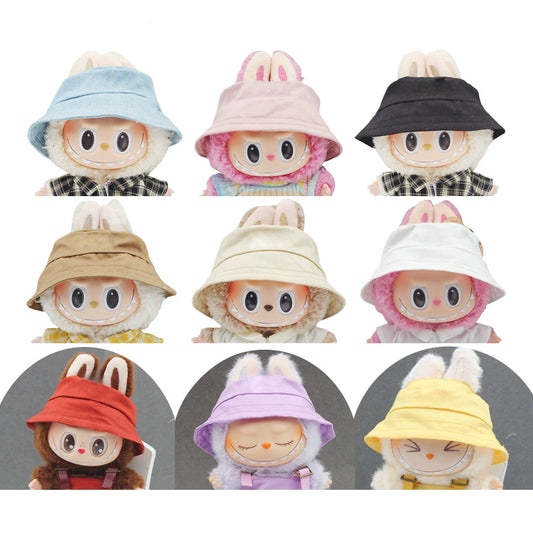 Labubu Gen 1-2 Standing/Sitting Keychain Outfit Set with Adorable Hats | Vinyl Doll Clothing & Accessories