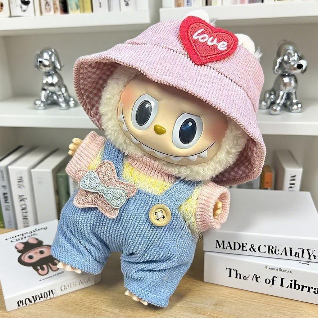 17cm Labubu Dopamine Style Doll Outfit Set | Cute Little Star Design | Replacement Clothes for Plush/Vinyl Figures