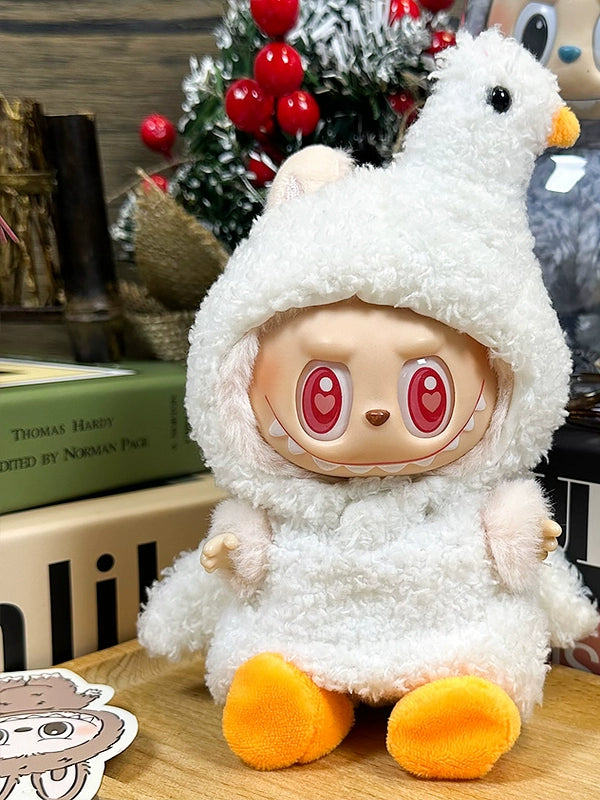 Cute Swan Outfit for Labubu Vinyl Doll 1st 2nd 3rd Gen - Fit Pop Mart Blind Box Figure Clothes, Cosplay Costume, Kawaii Fashion