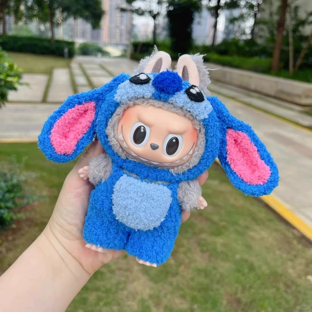 17cm Labubu Cute Fried Shrimp Plush Outfit | Gen 1-3 Doll Clothes Only