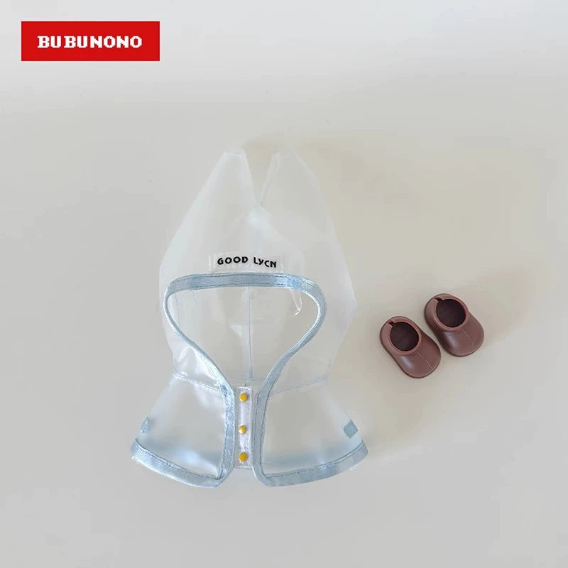Labubu Raincoat - Trendy Clear Outerwear for 17cm Doll Collectibles