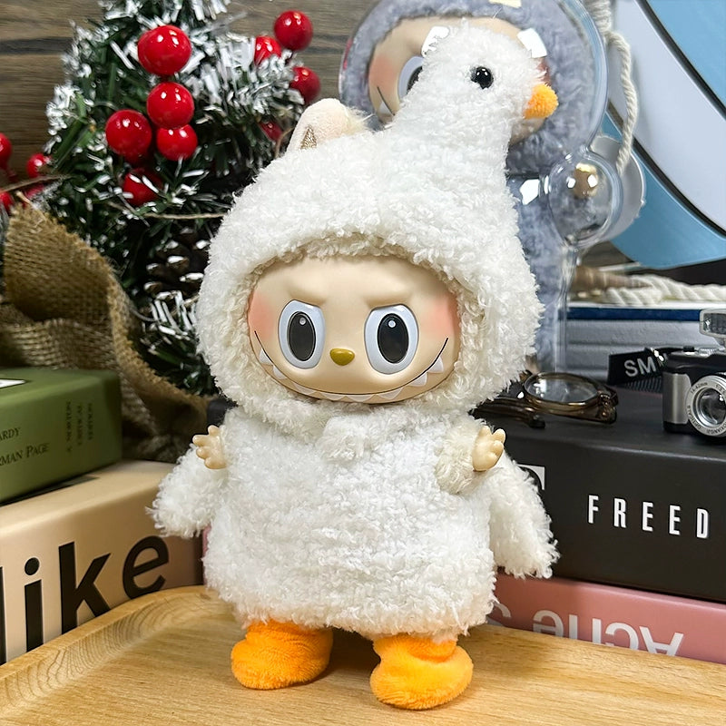 Cute Swan Outfit for Labubu Vinyl Doll 1st 2nd 3rd Gen - Fit Pop Mart Blind Box Figure Clothes, Cosplay Costume, Kawaii Fashion