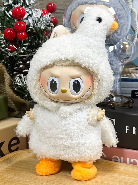 Cute Swan Outfit for Labubu Vinyl Doll 1st 2nd 3rd Gen - Fit Pop Mart Blind Box Figure Clothes, Cosplay Costume, Kawaii Fashion