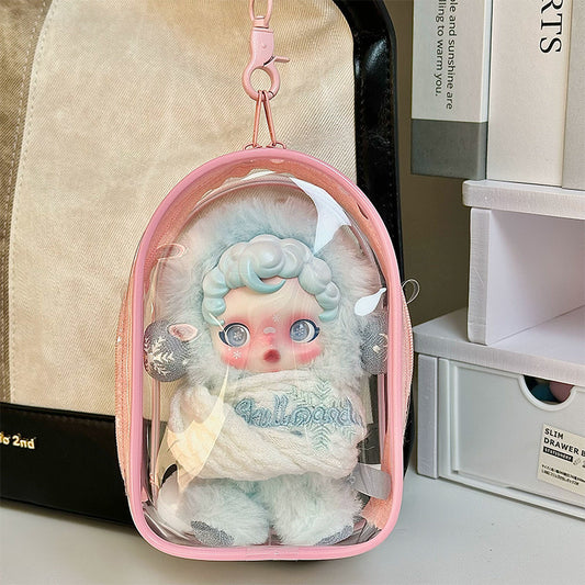 New SP Winter Sonata Protective Case - 15cm Carrier for Labubu Sitting Party Doll