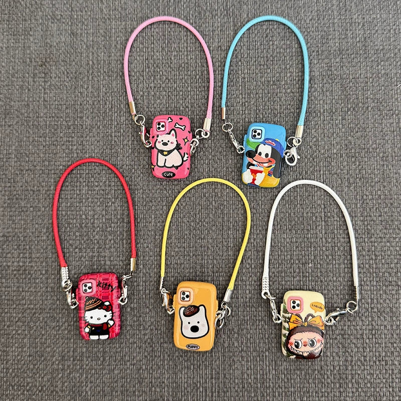 Mini Cartoon Dollhouse Accessories | DIY Mini Bags & Lanyards for Dolls
