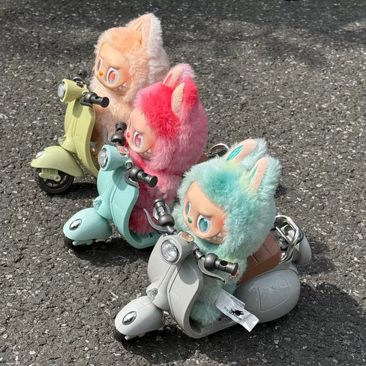 POP MART Labubu Movable Motorcycle - Cool Bike Accessory for 17cm Vinyl Figures (No Battery/Doll Included) | Blind Box Display Prop