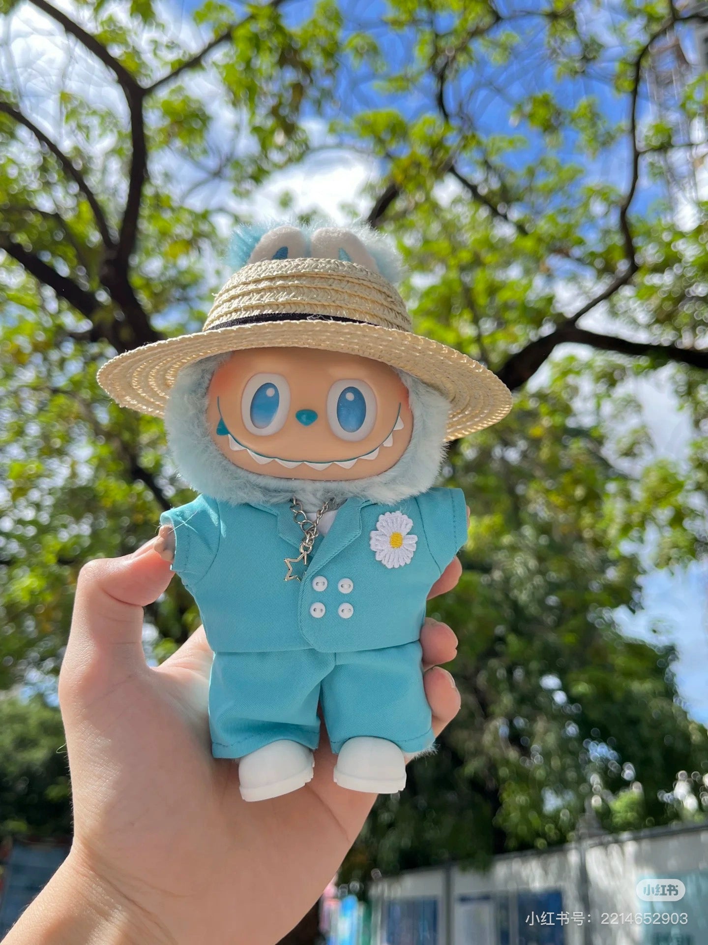 **(Doll Clothes Only) Labubu x GD (G-Dragon) Replica Outfit | 15/17cm Universal Fit for Gen 1-3 Vinyl Dolls**