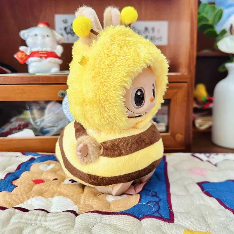 Dinosaur/Bee/Shark 3D Outfit for Labubu Plush Dolls - Cotton Doll Clothes