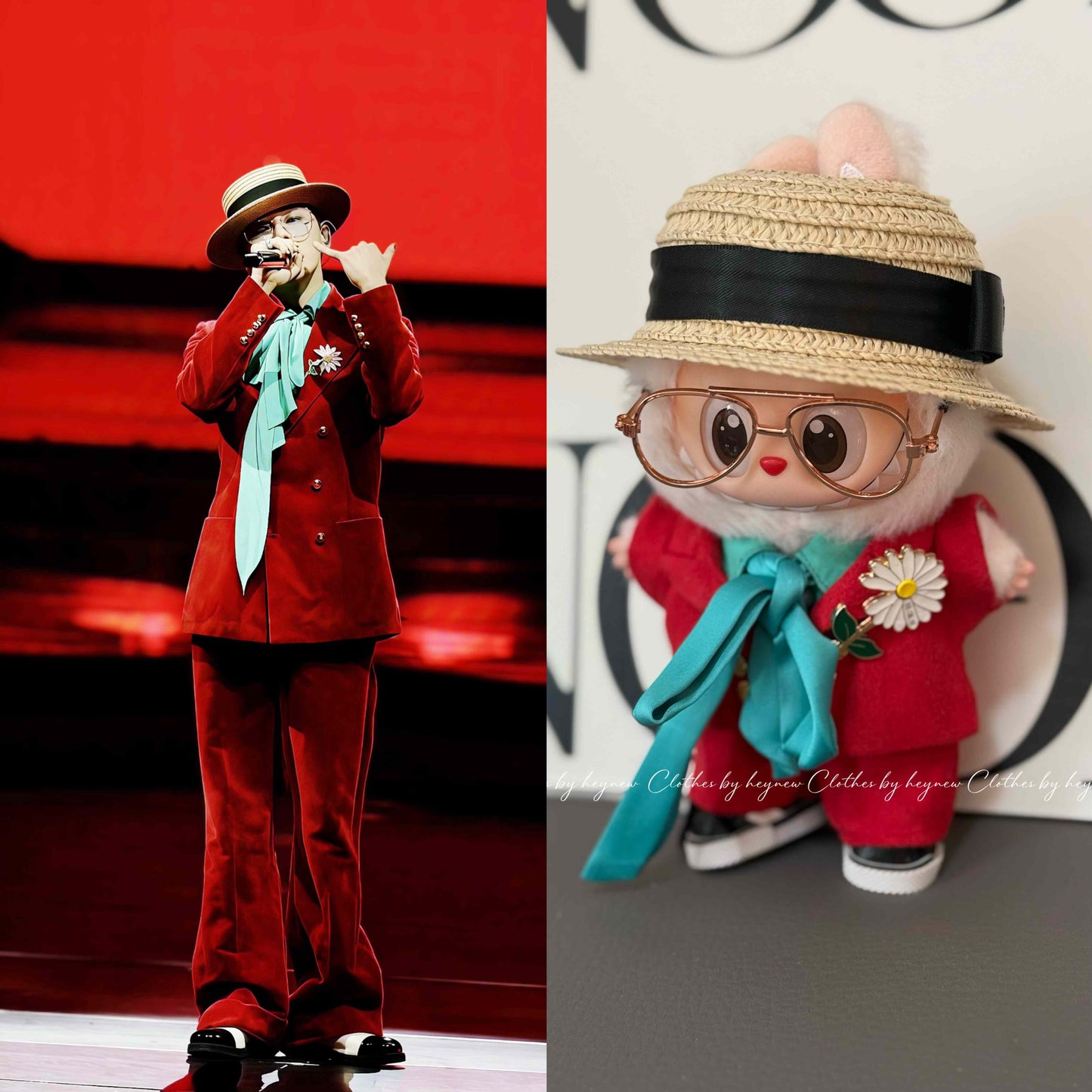 Pop Mart Labubu x G-Dragon High-End Custom Collection | 17cm Vinyl Keychain Outfits for Gen 1-3