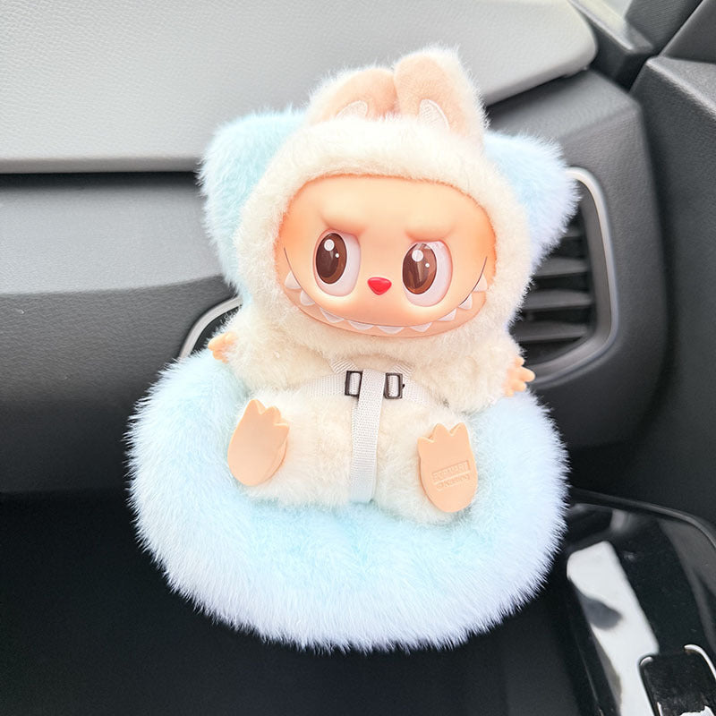 LABUBU Safety Seat | Charm Accessory for Car & Sofa | Aromatherapy Ornament Decor
