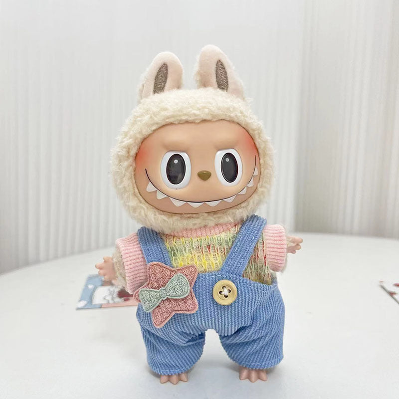 LABUBU Clothes, Stylish Adorable Clothes Outfit - Little Swan (Hat+Sweater+Socks)(No Doll)