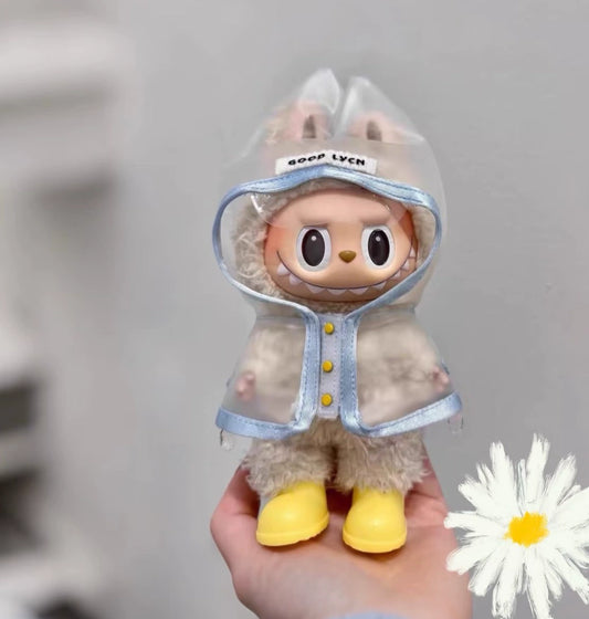 NEW Labubu 10cm Raincoat - Outfit Fits Gen1/2/3 Plush Doll (No Doll)