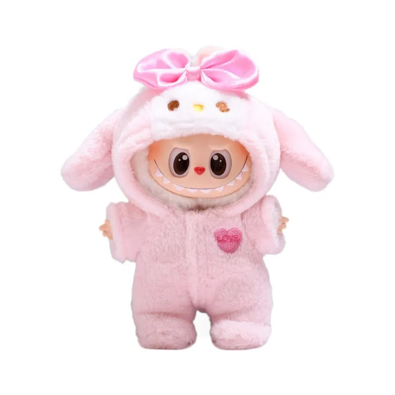 NEW Labubu 17cm Melody Outfit - Pink Onesie Fits Gen1/2 (No Doll)