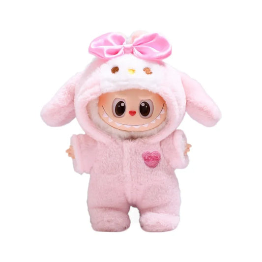 NEW Labubu 17cm Melody Outfit - Pink Onesie Fits Gen1/2 (No Doll)