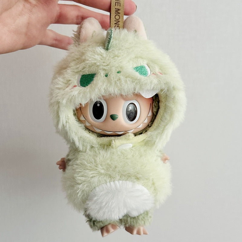 **(Clothes Only) 17cm Labubu Charm Doll Clothes Blind Box | Shark, Bee & Dinosaur Outfit Set**