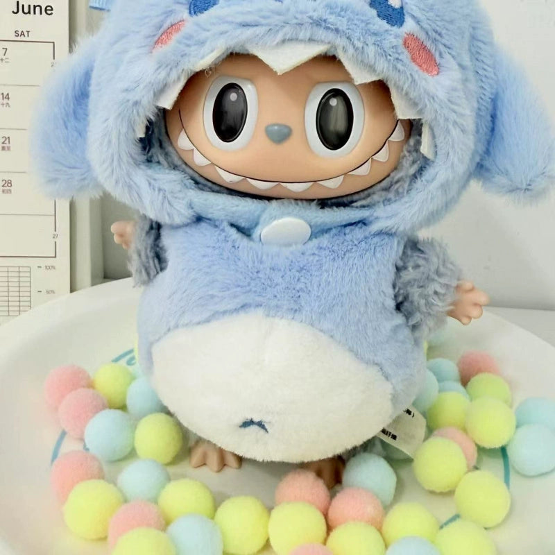 Handmade Tempura Shrimp Outfit for 17CM Labubu - Standard Body Cotton Doll Clothing Set
