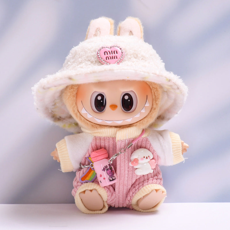[Clothes Only] Gen 2 Blind Box Sitting Party Labubu Overalls Set Keychain | Labubu Outfit Change