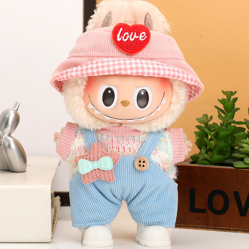 17cm Labubu Coca-Cola Outfit - Series 1/2/3 Vinyl Figure Clothes for Keychain Doll