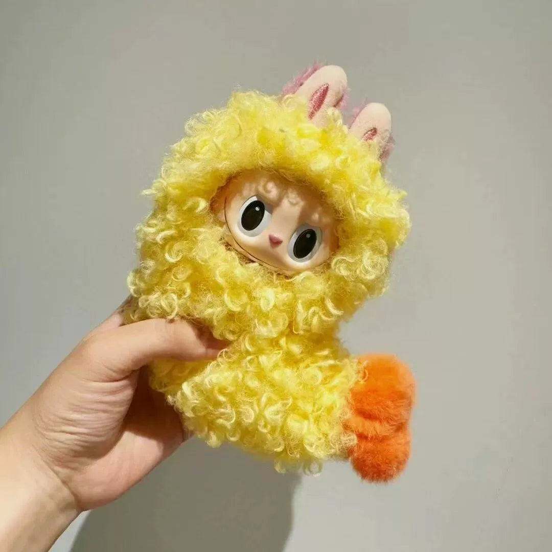 Labubu 'Shrimp Tempura' Outfit for 17cm 1st/3rd Gen Standing Vinyl Figures, Complete Food-Themed Costume Replacement Set