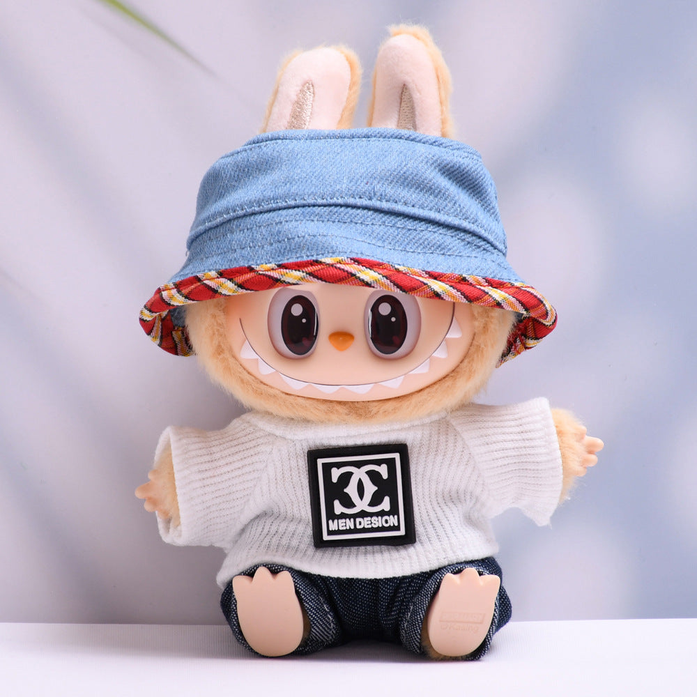 Labubu Series 2 Sitting Party Overalls Set - Halloween Outfit for Keychain Doll Clothes