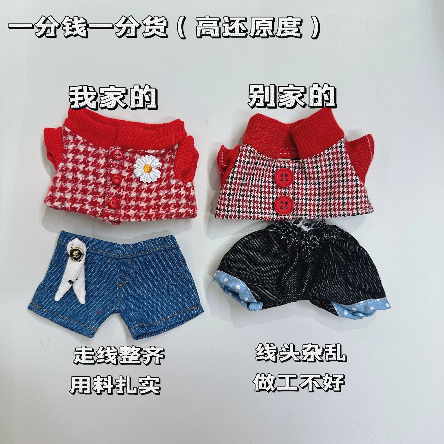 **Labubu x G-Dragon Replica Outfit | 17cm Vinyl Doll Clothes for Gen 1-3 (Including Sitting Style) - Front High-Energy Theme (Doll Not Included)**