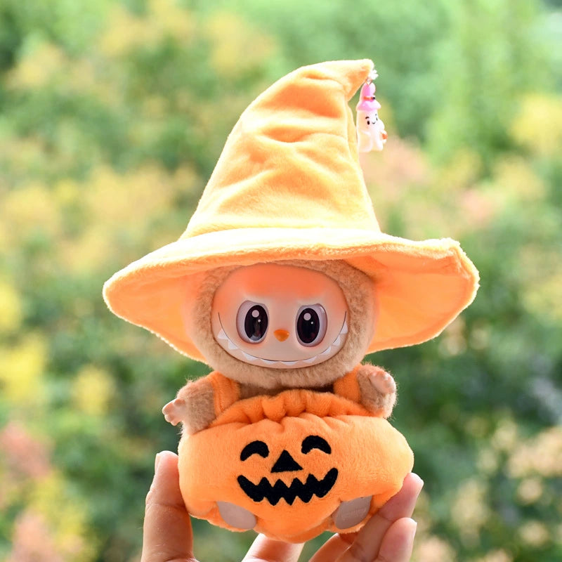 Mystery Labubu Halloween Box - Surprise Pumpkin Costume with Hat (Fits Gen1-2)