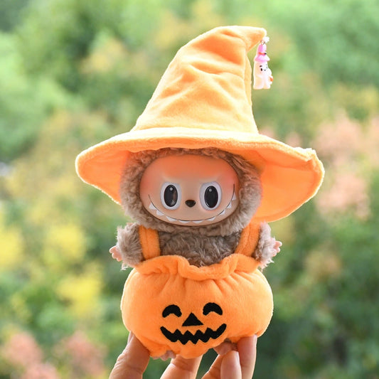 Mystery Labubu Halloween Box - Surprise Pumpkin Costume with Hat (Fits Gen1-2)