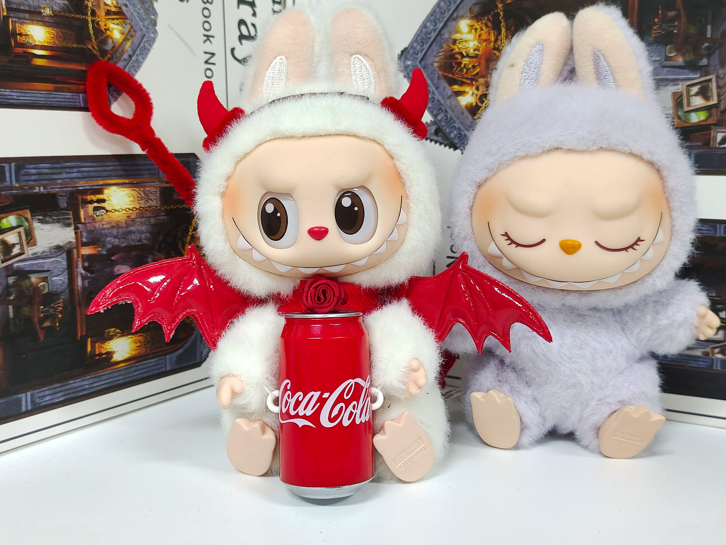 17cm Labubu Halloween Outfit - Red Devil Costume & Coca-Cola Change Set for Series 1/2/3