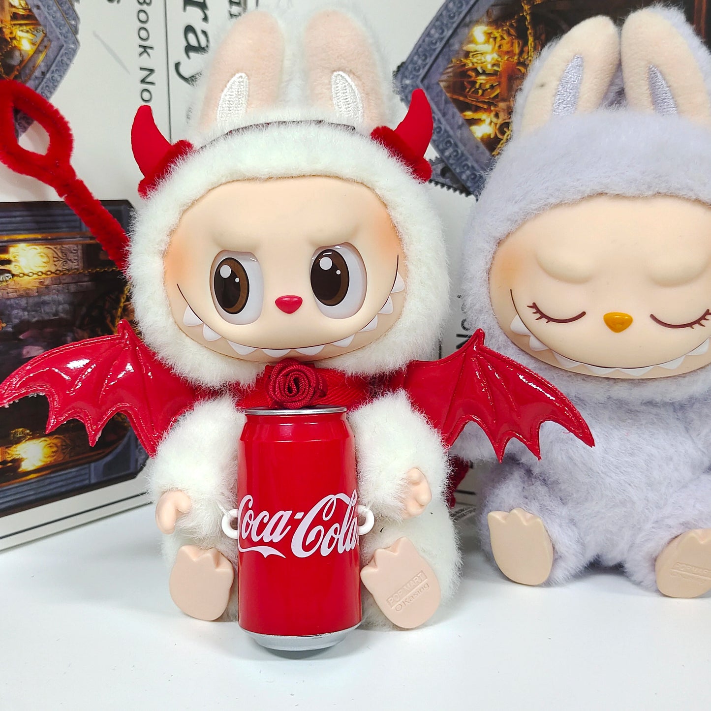 17cm Labubu Halloween Outfit - Red Devil Costume & Coca-Cola Change Set for Series 1/2/3