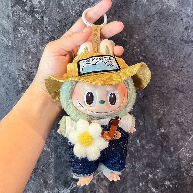 17cm Labubu Little Devil Outfit Set | Replacement Clothes with Horns & Tail | Complete Costume Bundle for Pop Mart Vinyl/Plush Dolls