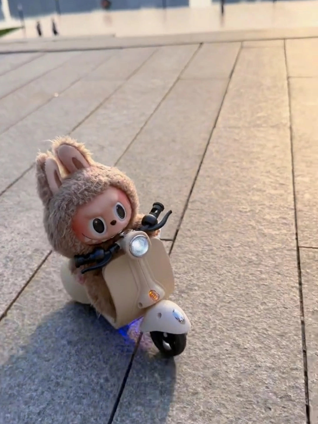 Doll Accessories - Rideable Motorcycle Set with Screwdriver - Detachable Battery(Battery Not Included), Doll Moto Car for Labubu Accessories