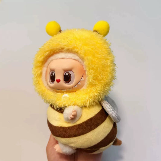 17cm Labubu Bee Outfit Set for 1st/2nd/3rd Gen Vinyl Keychain Doll Clothes