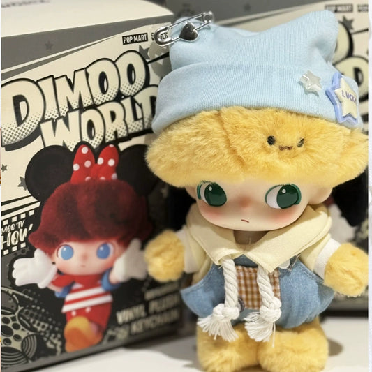 DIMOO x Pluto's House Set - Cozy Overalls & Cat-Ear Beanie for 10cm Vinyl Dolls