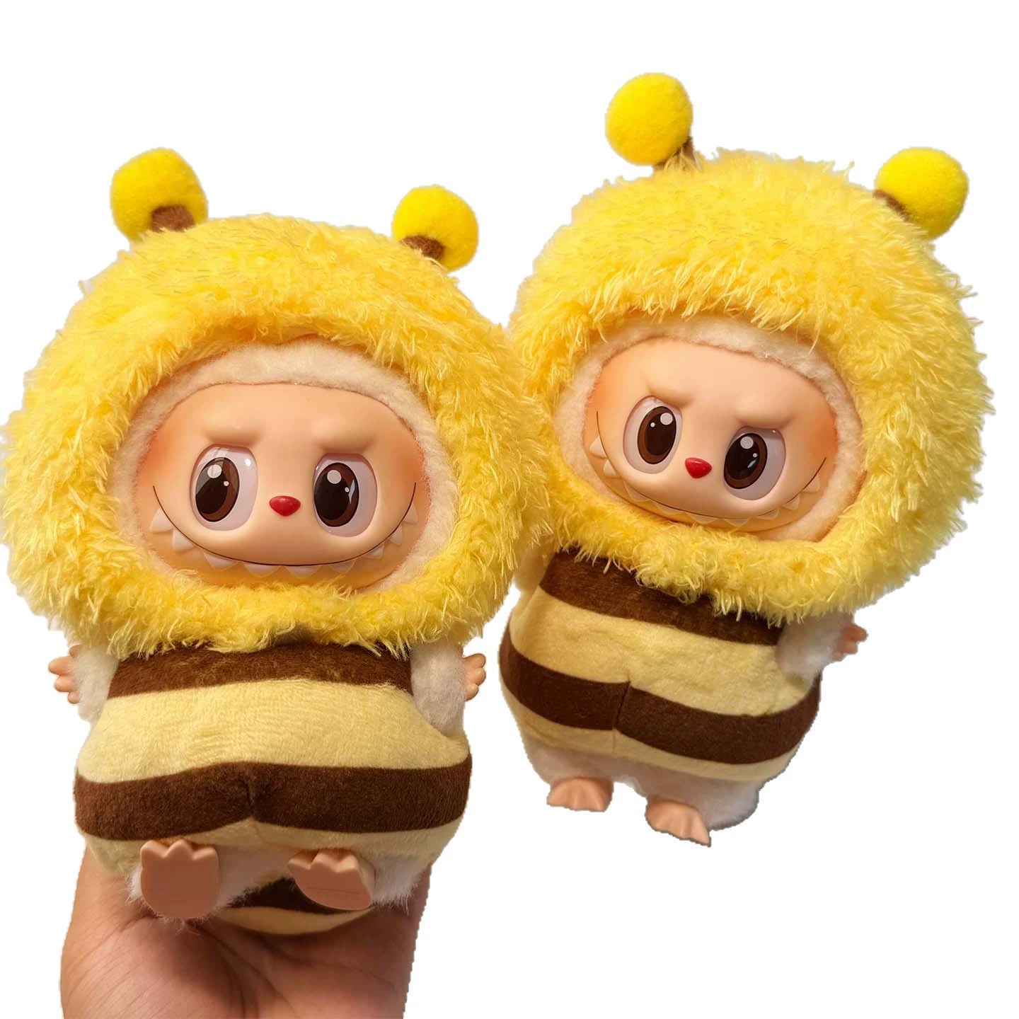 17cm Labubu Macaron Bee Outfit Set for Vinyl Figure 1st/2nd/3rd Gen Keychain Doll
