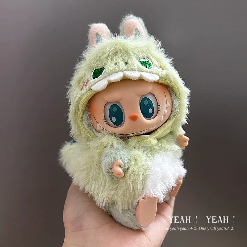 Labubu Have a Seat Bee Outfit - 17cm Striped Jumpsuit for Vinyl Dolls